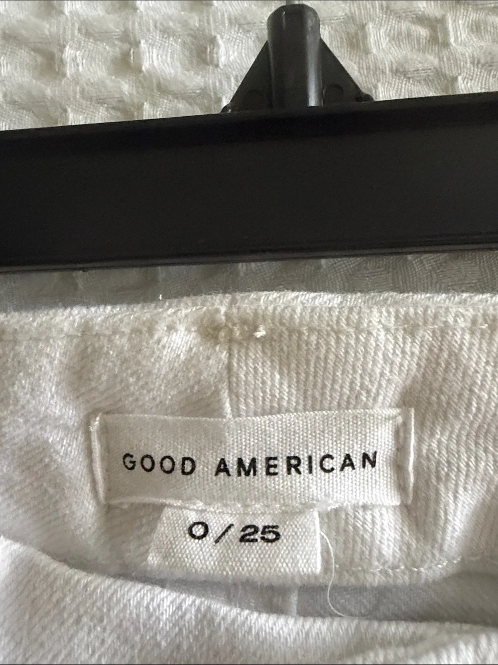 Good American White Wide Leg Flare Jeans
